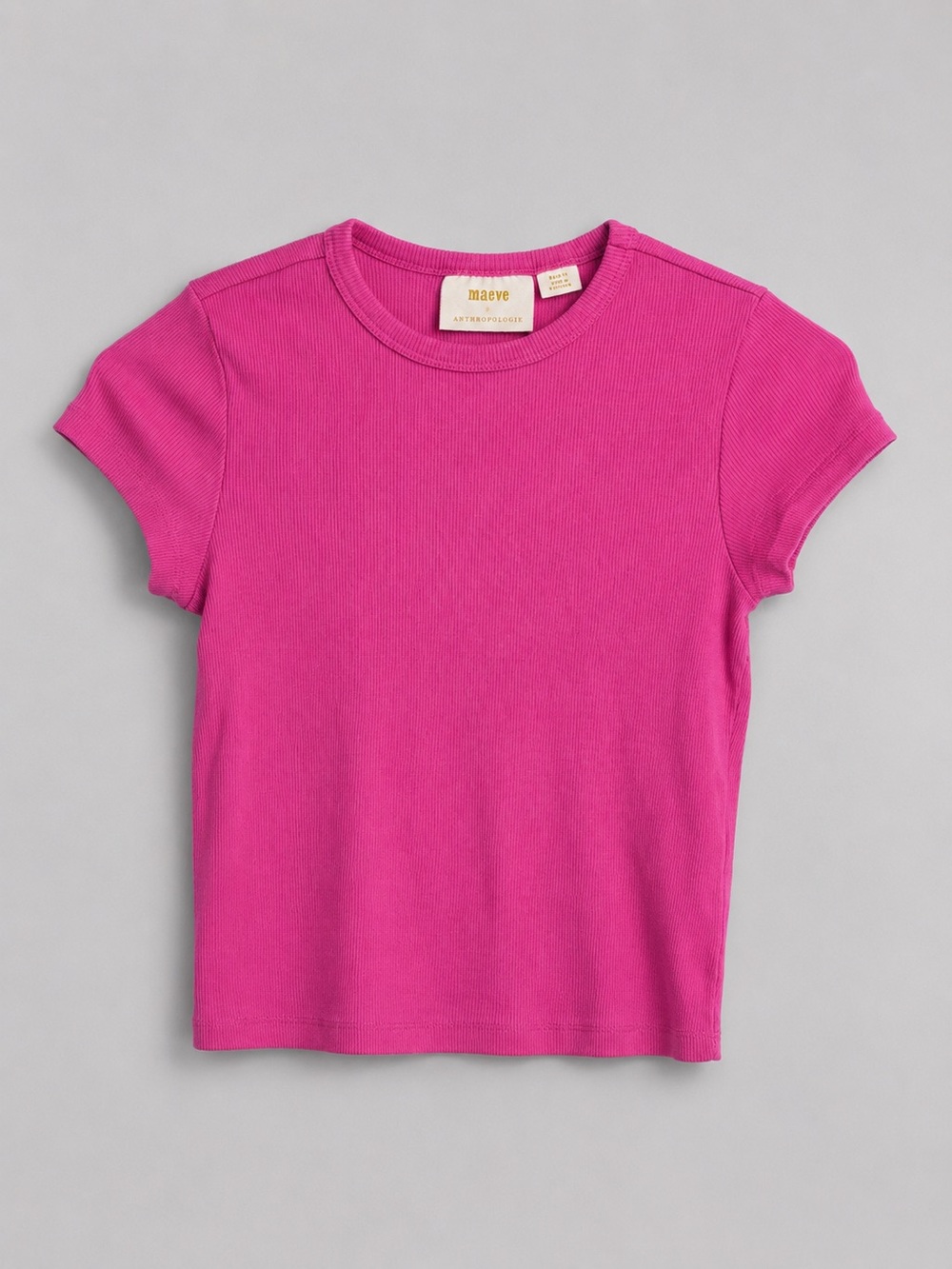Maeve Ribbed Knit Tee Size Small